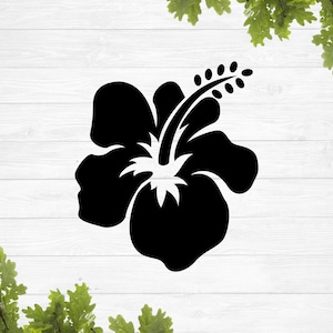 SVG, Tropical flowers svg, hibiscus flower svg, hawaiian flower svg, aloha svg, hawaiian svg, hibiscus svg,  sublimation design, silhouette