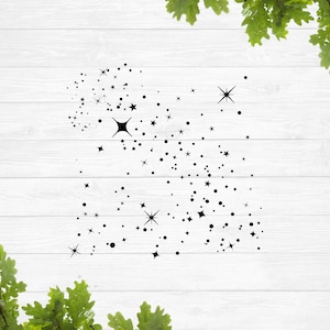 Sterrenhemel svg, nachtelijke hemel svg, vallende sterren patroon svg, verspreide sterren svg, sterren achtergrond svg, sparkle svg