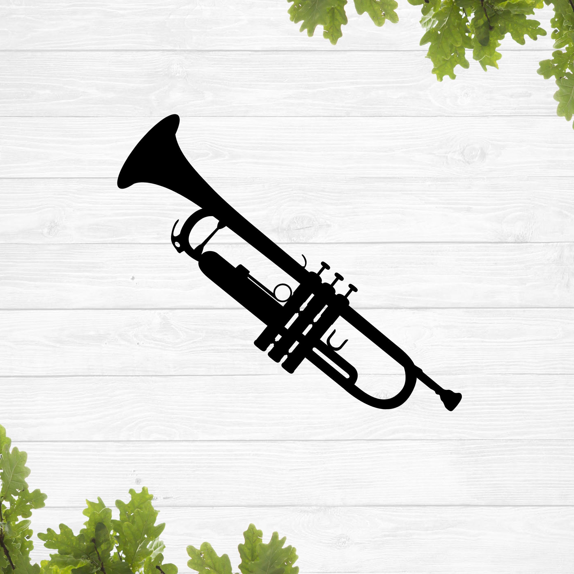 Trumpet Silhouette Svg, Trumpet Outline Svg 