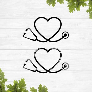 Enfermera estetoscopio corazón svg, doctor svg, enfermería svg, médico svg