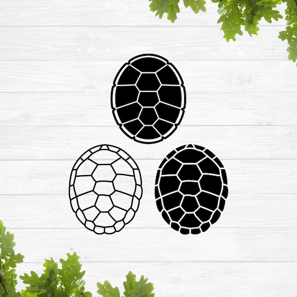 Svg de carapace de tortue, pochoir de carapace de tortue, silhouette de carapace de tortue, simple carapace de tortue svg