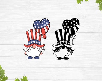 7月4日のノーム（SVG）、風船を持ったノーム（SVG）、アメリカのノーム（SVG）、愛国的なノーム（SVG）、ホリデーノーム（SVG）、独立記念日のノーム（SVG）