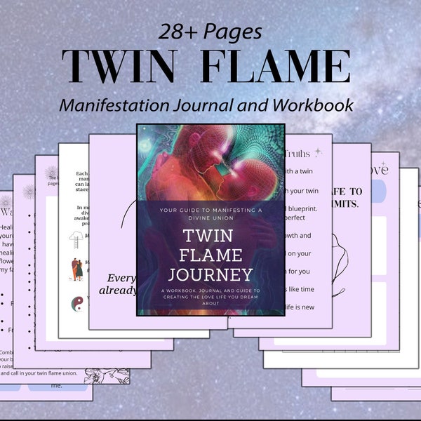 Twin Flame Manifestation Journal and Workbook PDF Printable