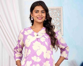 Floral Cotton Co-ord Set, Lightweight Summer Outfit