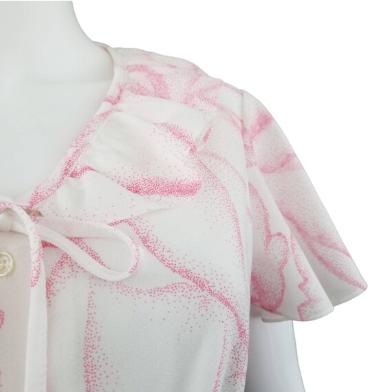 Vintage Ruffle Collar Blouse, Small / 1970s Flora… - image 3