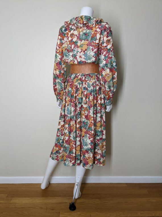 Vintage Floral Dress Set, Medium / Autumnal Flora… - image 6