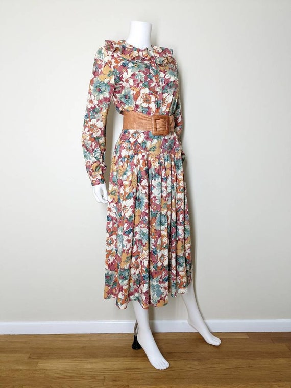 Vintage Floral Dress Set, Medium / Autumnal Flora… - image 8