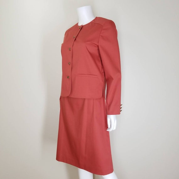 Vintage 70s Skirt Suit, Medium / Mod Twill Suit w… - image 8