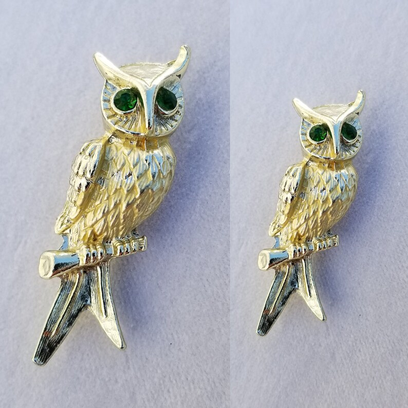 Vintage Owl Brooch Pin Lapel Pin / Bird Lover Pin Jewelry / Etsy