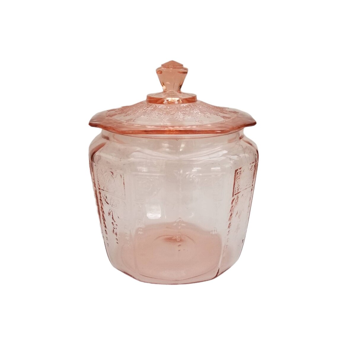 Vintage Pink Depression Glass Cookie Jar / Anchor Hocking Etsy