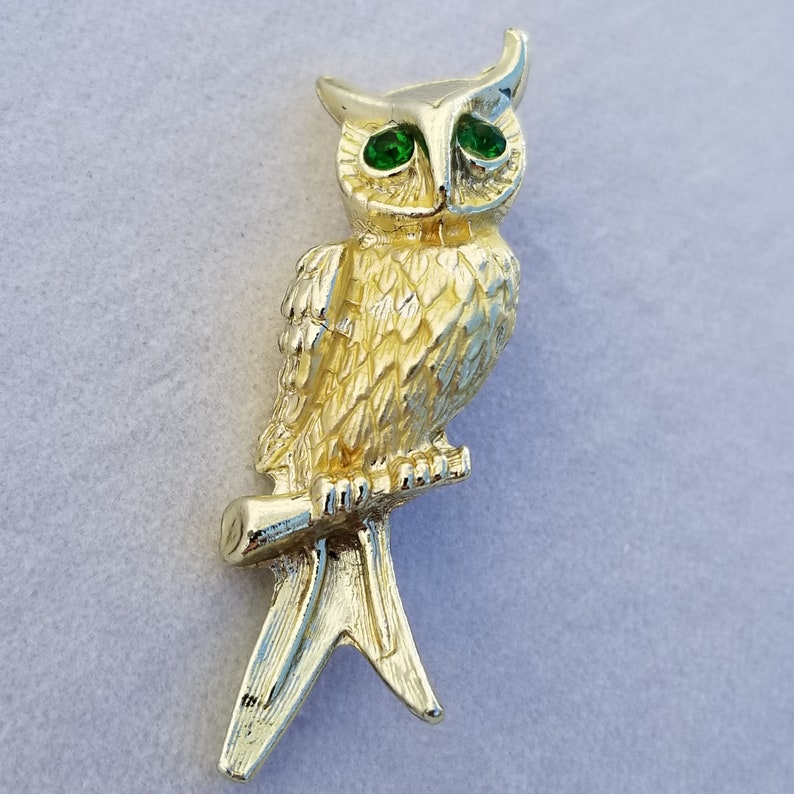 Vintage Owl Brooch Pin Lapel Pin / Bird Lover Pin Jewelry / Etsy