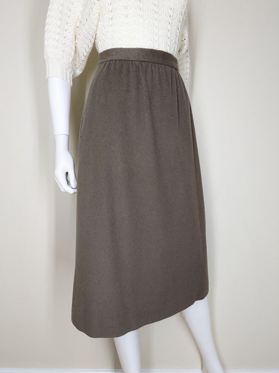 Vintage Brown Pencil Skirt, Small / Cashmere Wool… - image 7