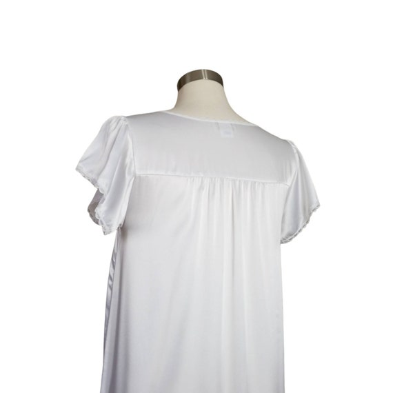 Vintage White Nightgown, Small Petite / Embroider… - image 8