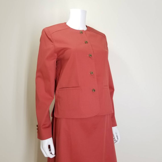 Vintage 70s Skirt Suit, Medium / Mod Twill Suit w… - image 4