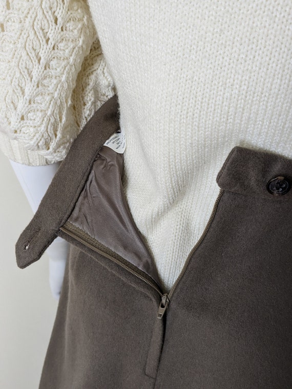 Vintage Brown Pencil Skirt, Small / Cashmere Wool… - image 9
