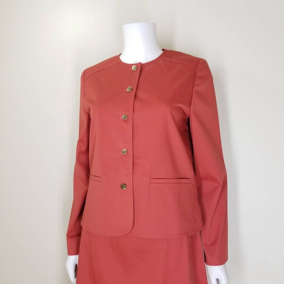 Vintage 70s Skirt Suit, Medium / Mod Twill Suit w… - image 7
