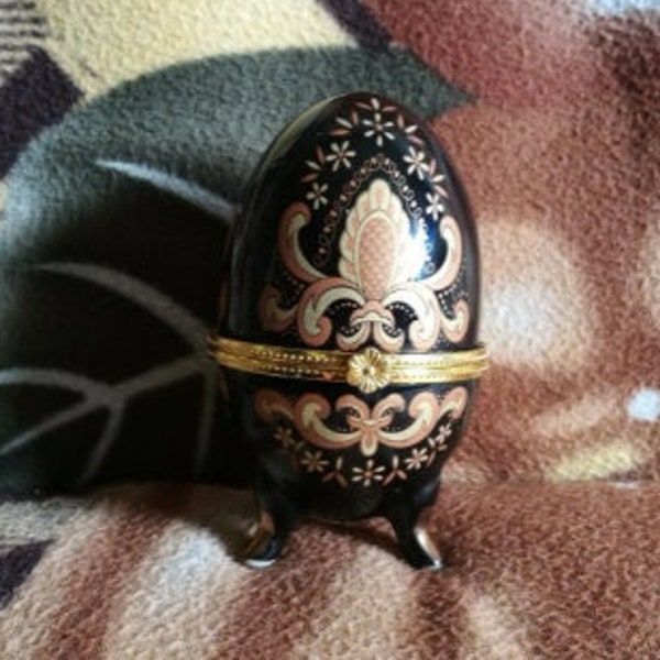 Jewelry box Faberge egg style Storage box Small jewelry box Vintage jewelry box Retro faberge egg Gift for her Antique jewelry box