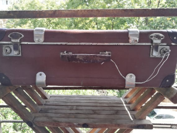 Vintage Suitcase with key Travel suitcase Train su