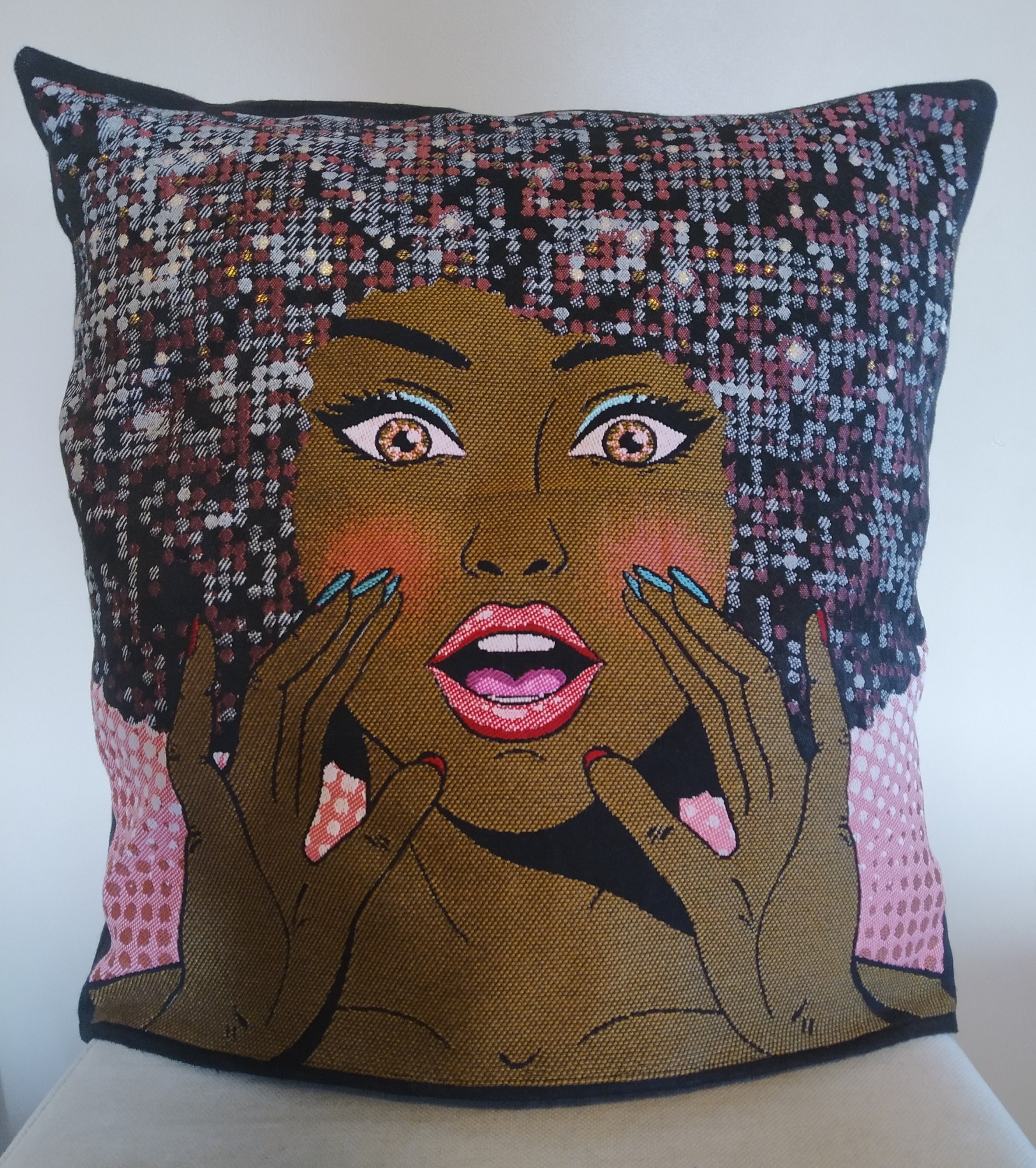 Housse de Coussin Disco Une Face Tapisserie Tissu