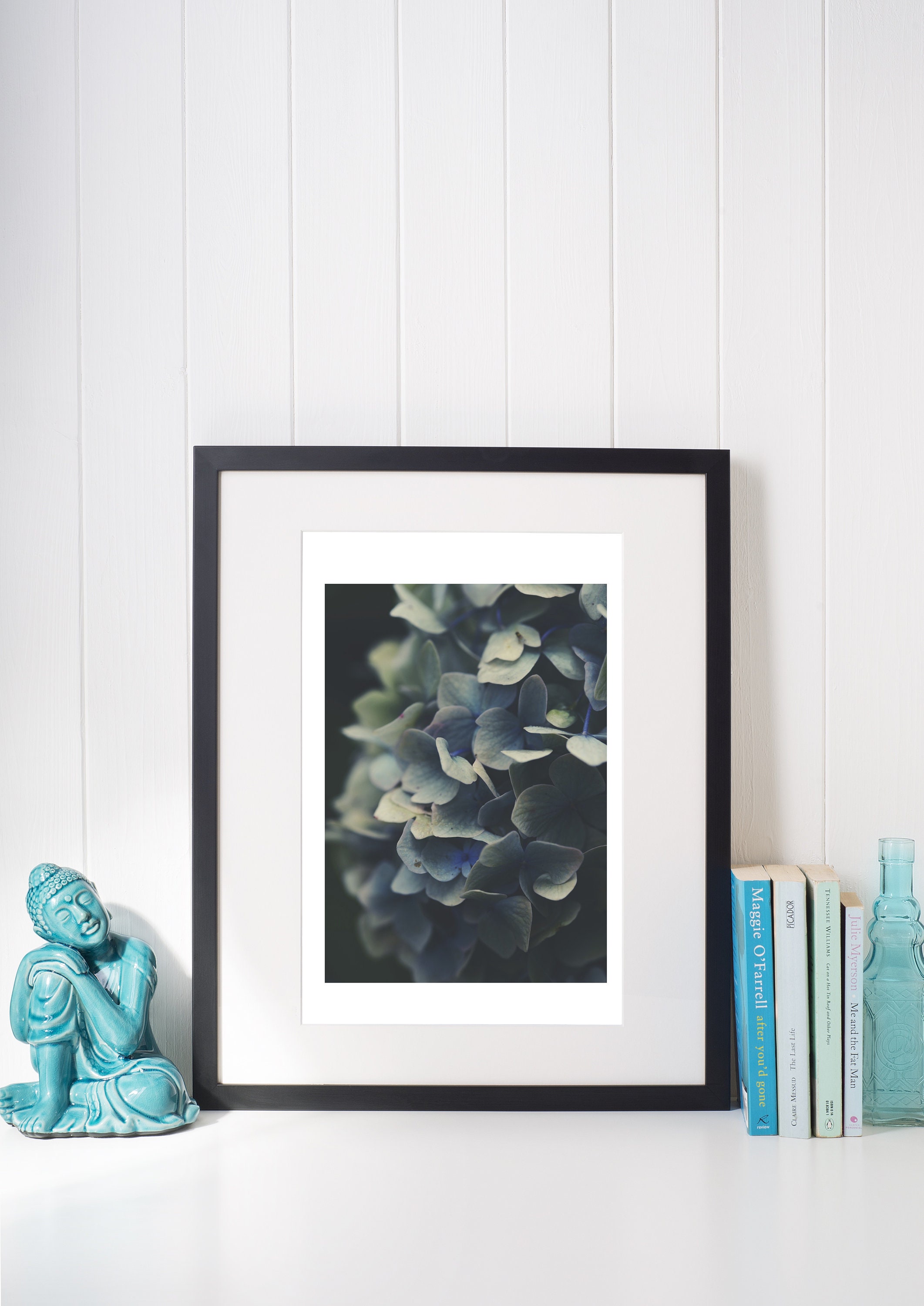 Blue hydrangea A3 gallery wall art Hydrangea wall art Light Etsy