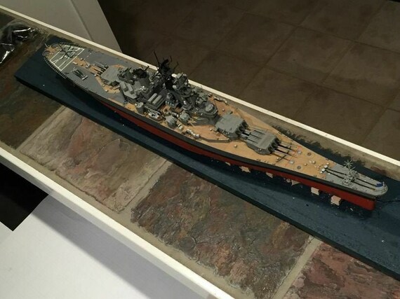 Model Battleship Shipuss New Jersey 1 350 Scale By Tamiya Ww2 Etsy