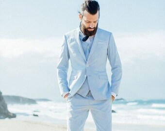 light blue coat pant