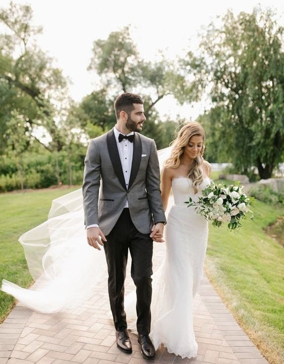 Charcoal Grey Groom Suits