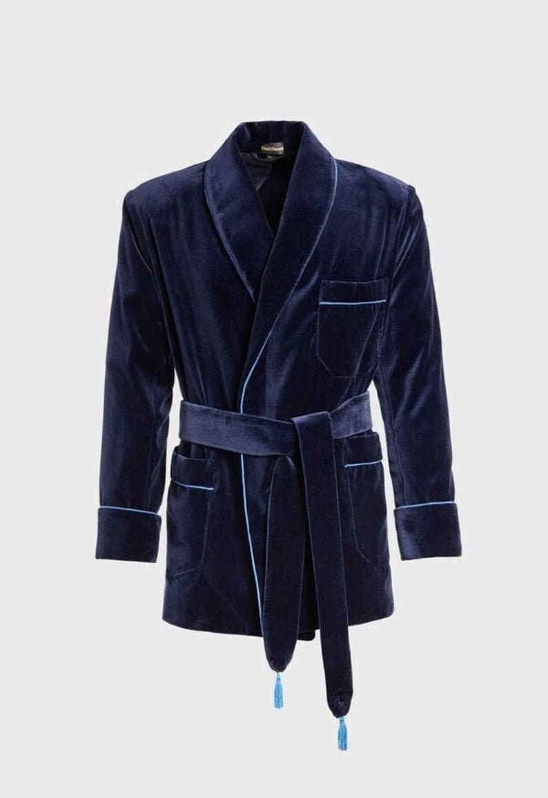 Luxury Smoking Jacket Robe for Men Velvet Quilted New Arrival Etsy India