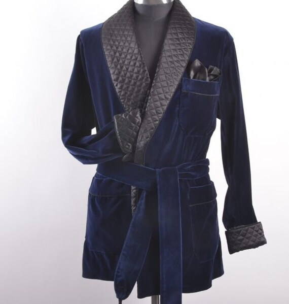 Velvet smoking cheap robe