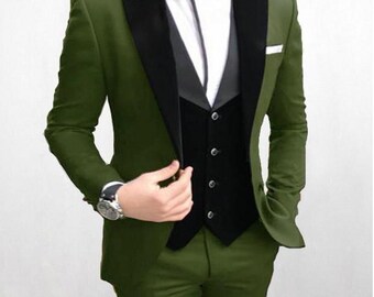 olive green suit jacket