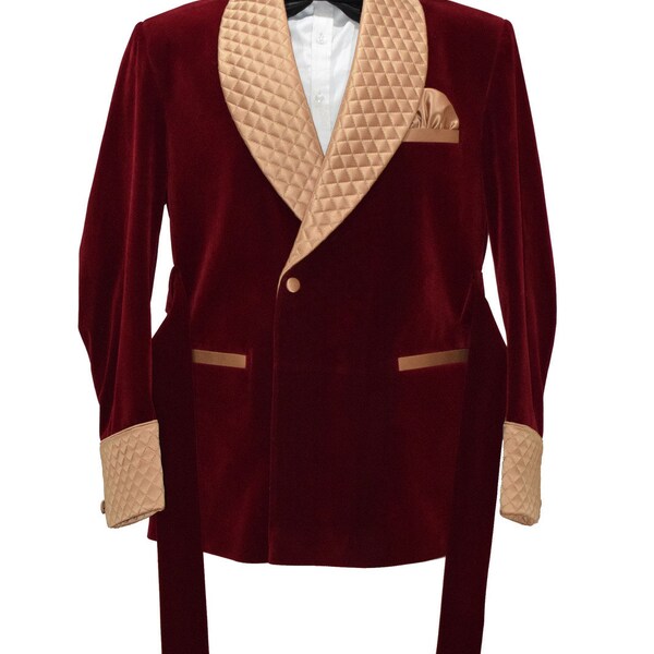 Maroon Smoking Jacket Etsy
