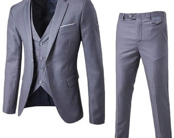 Men Suits 3 Piece Wedding Suit One Button Slim Fit New Summer | Etsy