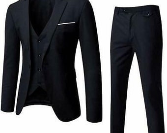 Men Suits, Formal Suits for Men, Men Black Suits,2 Piece suits Slim fit Coat Pant