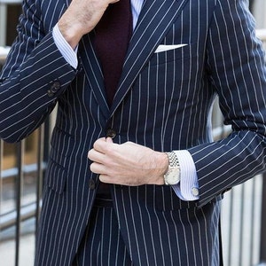 Men Suits, Pinstripe Suit, Suits for Men, Blue Suit Men, Blue Pin ...