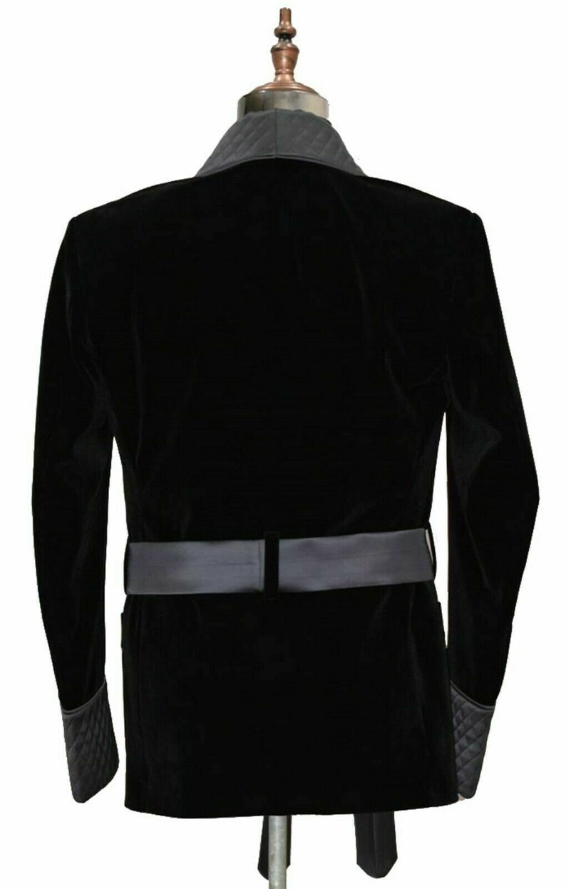 Smoking Jackets Black Smoking Jacket Smoking Robe Velvet Etsy