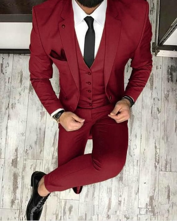 Burgundy Suit Jacket - Groom Inspiration | Burgundy suit, Black and burgundy  suit, Wedding los angeles