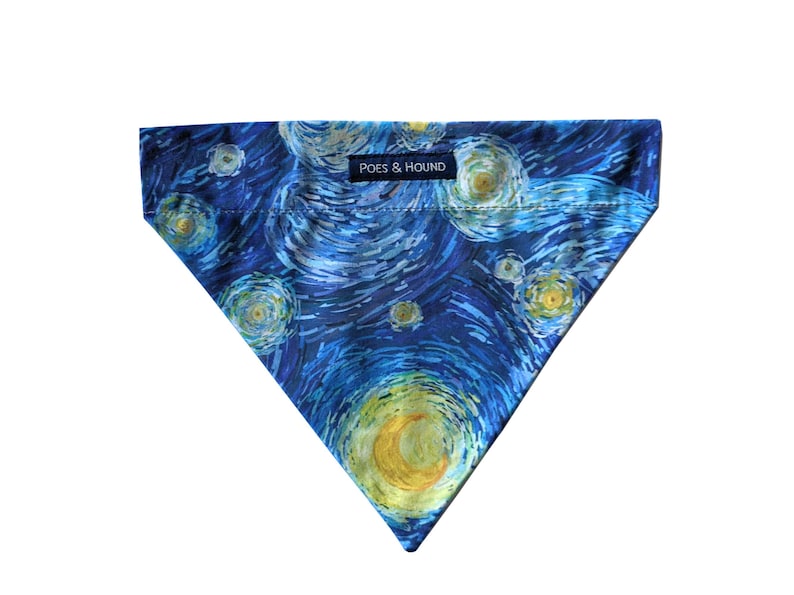 Starry Night Dog Scarf Art Print Cat Bandana