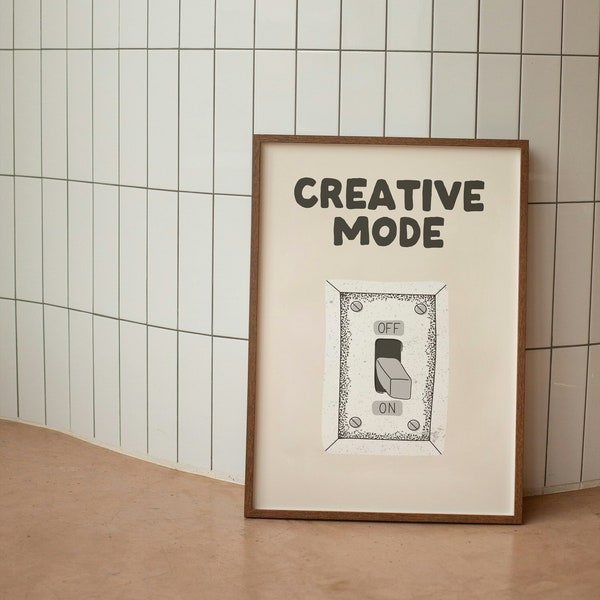 Creative Mode | Monochrome |  Art Print
