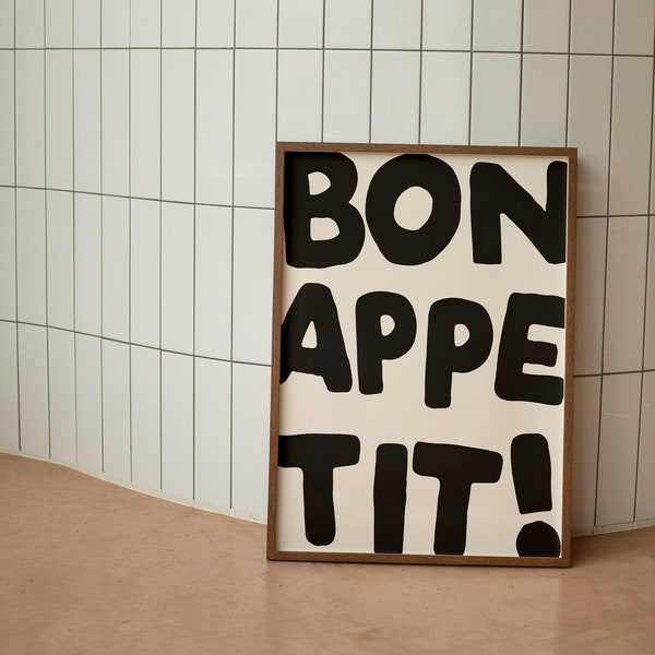Bon Appetit! | Black |  Art Print