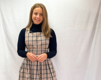 Beige Pinafore Dress