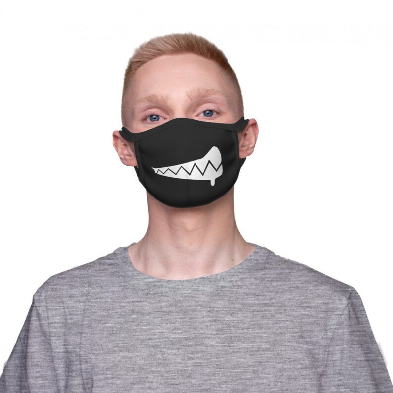 Sharp Teeth Graphic Face Mask Cool Design Reusable Etsy