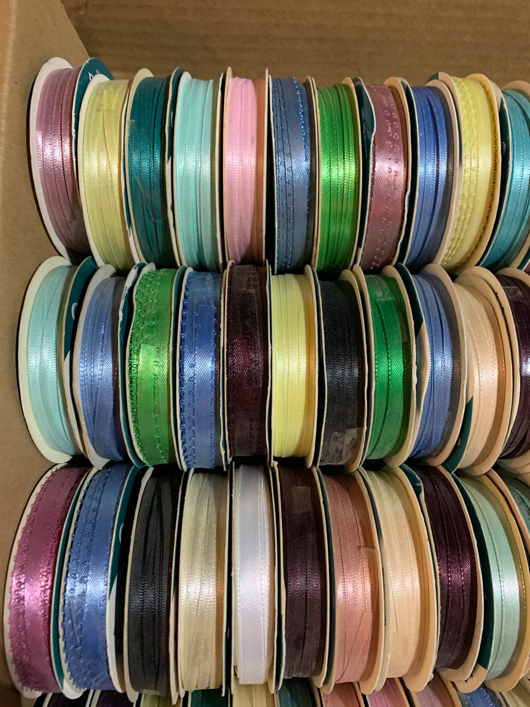 108 Rolls of 1/8 3/16 3/8 Ribbon. Assortment - Etsy