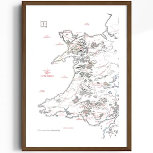 Cymru Map inspired by Tolkien