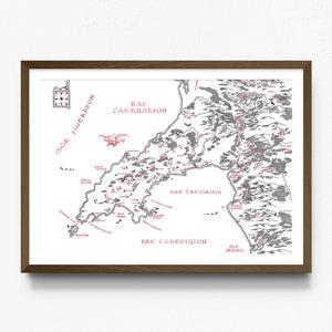 トールキンにインスピレーションを得たペンリン・リン半島の地図