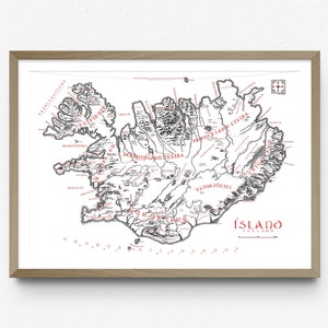 Mapa da Islândia inspirado em Tolkien | Mapa da Islândia