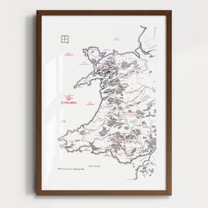 Cymru Map inspired by Tolkien