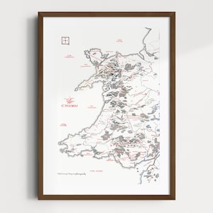 Cymru Map inspired by Tolkien