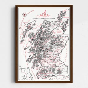 Alba | Kaart van Schotland geïnspireerd op Tolkien
