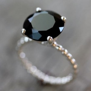3.00 CT Round Cut Black Diamond Ring Black Diamond Engagement Ring , Annivasary Gift Ring , Solitaire Engagement Ring, 14k Solid Gold Ring