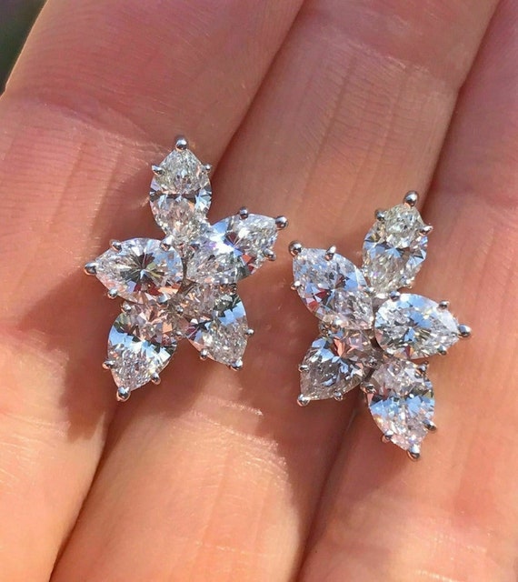 Five stone 2024 diamond earrings